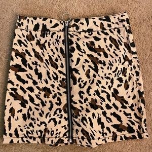 Cheetah print skirt